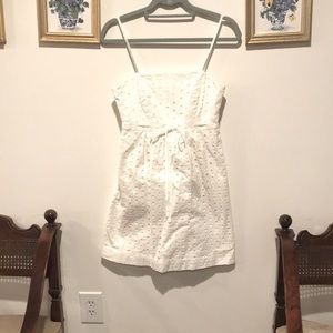 Strapless Lilly pulitzer eyelet white dress